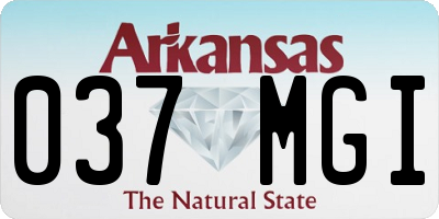 AR license plate 037MGI