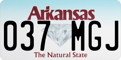 AR license plate 037MGJ