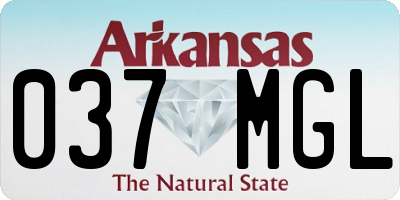 AR license plate 037MGL