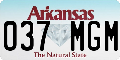 AR license plate 037MGM