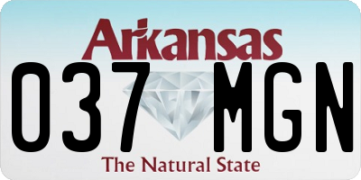 AR license plate 037MGN