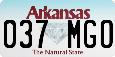 AR license plate 037MGO