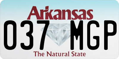 AR license plate 037MGP