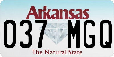 AR license plate 037MGQ