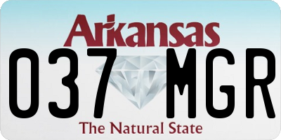 AR license plate 037MGR