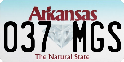 AR license plate 037MGS