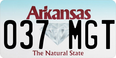 AR license plate 037MGT