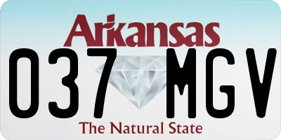 AR license plate 037MGV