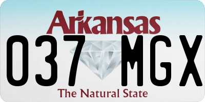 AR license plate 037MGX
