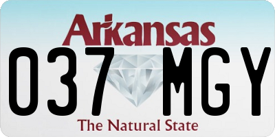 AR license plate 037MGY