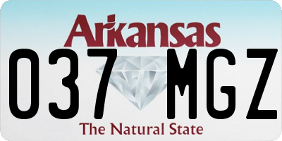 AR license plate 037MGZ