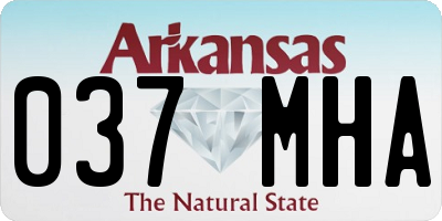 AR license plate 037MHA