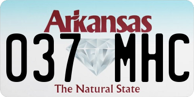 AR license plate 037MHC