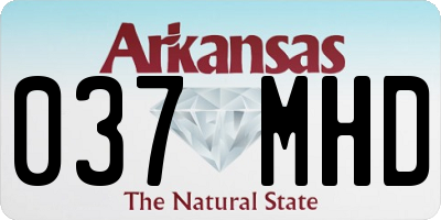 AR license plate 037MHD