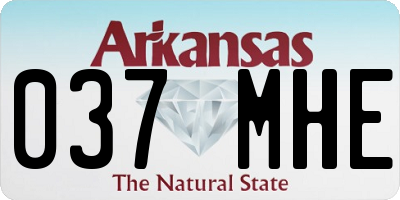AR license plate 037MHE