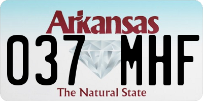 AR license plate 037MHF