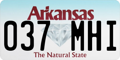 AR license plate 037MHI