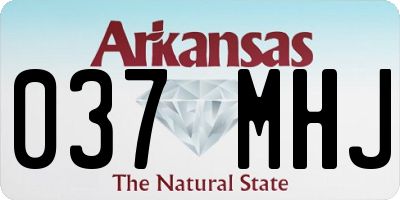 AR license plate 037MHJ