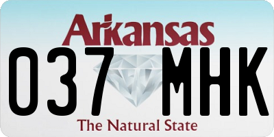 AR license plate 037MHK
