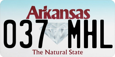 AR license plate 037MHL