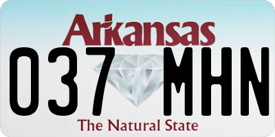 AR license plate 037MHN