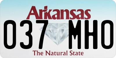 AR license plate 037MHO