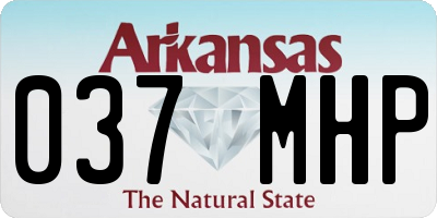 AR license plate 037MHP