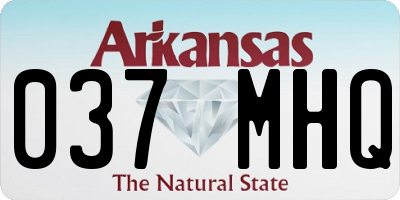 AR license plate 037MHQ