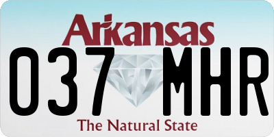 AR license plate 037MHR