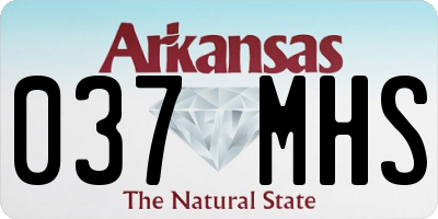 AR license plate 037MHS