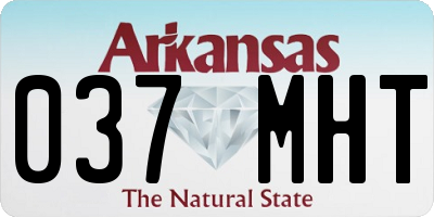 AR license plate 037MHT
