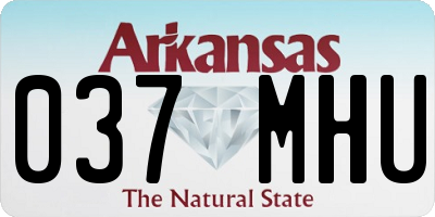 AR license plate 037MHU