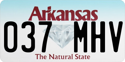 AR license plate 037MHV