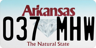 AR license plate 037MHW