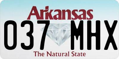 AR license plate 037MHX