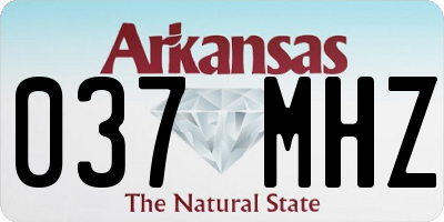 AR license plate 037MHZ