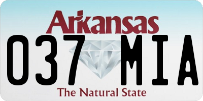 AR license plate 037MIA