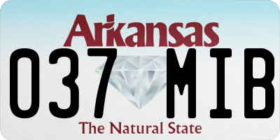AR license plate 037MIB