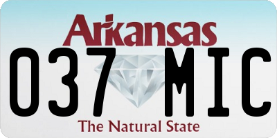 AR license plate 037MIC