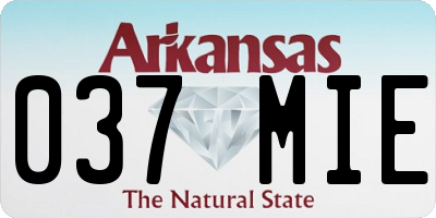 AR license plate 037MIE
