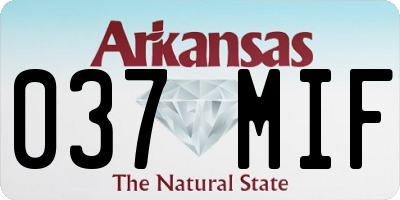 AR license plate 037MIF