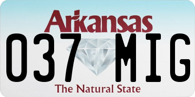 AR license plate 037MIG