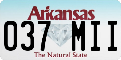 AR license plate 037MII