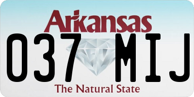 AR license plate 037MIJ