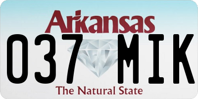 AR license plate 037MIK