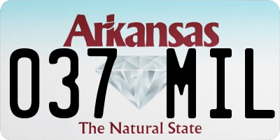 AR license plate 037MIL