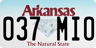 AR license plate 037MIO