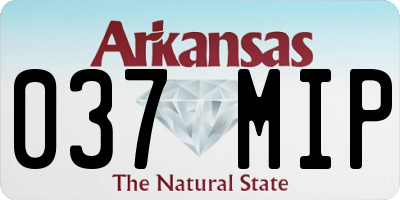 AR license plate 037MIP