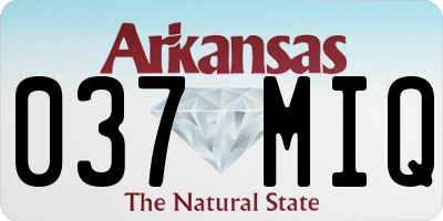 AR license plate 037MIQ