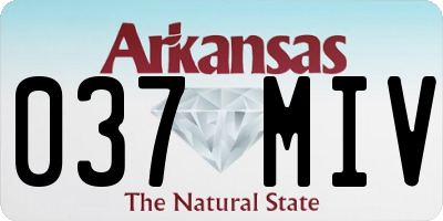 AR license plate 037MIV